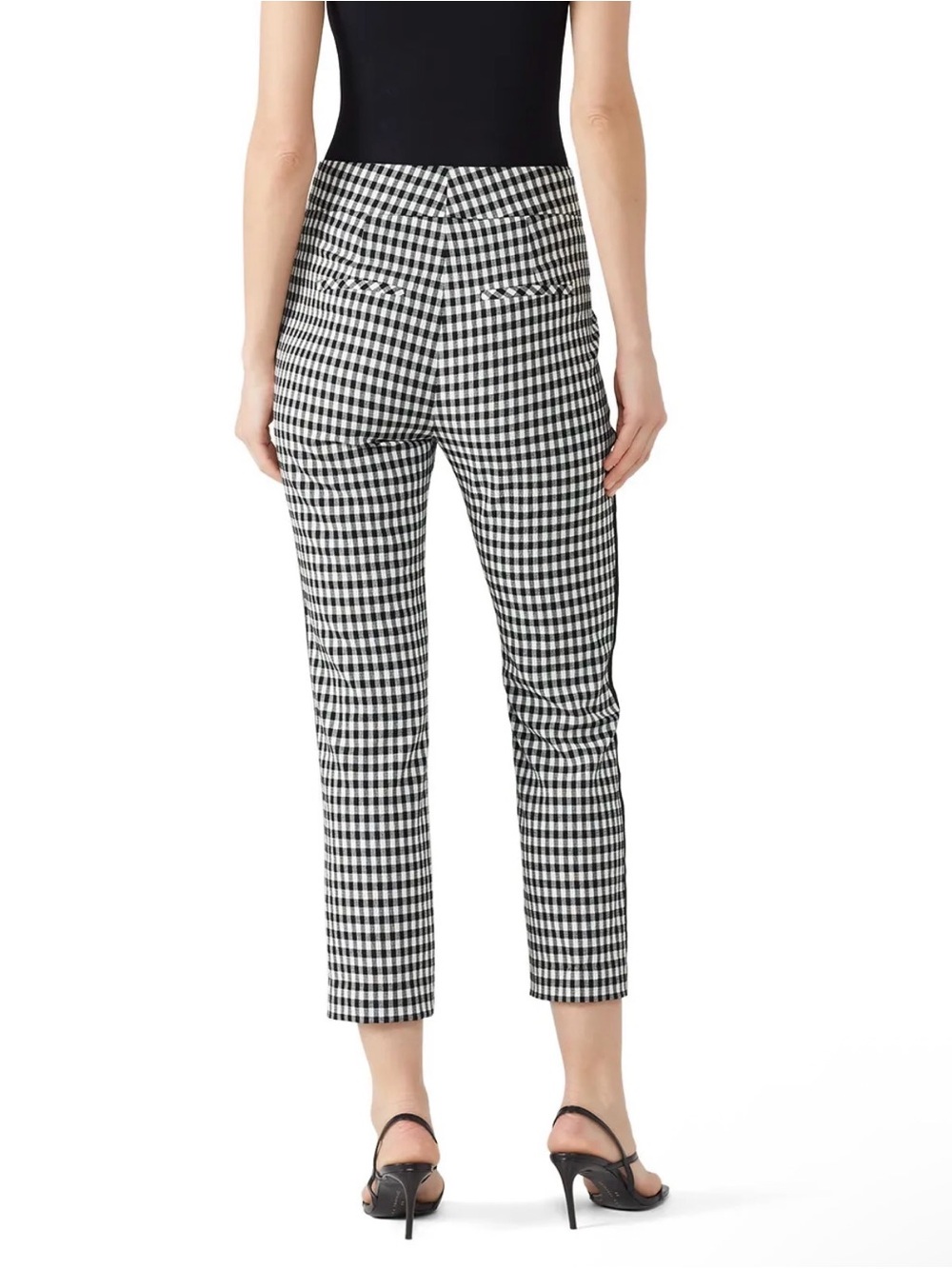Veronica Beard Gemini Gingham Business Casual Pants Black White Size 6 - Picture 3 of 8